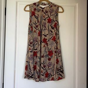 High Neck Sleeveless Shift Dress